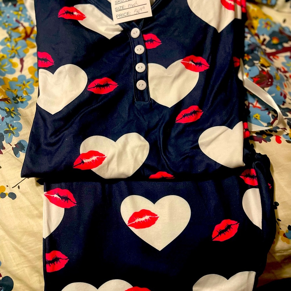 Boutique Lip/Heart Pajamas